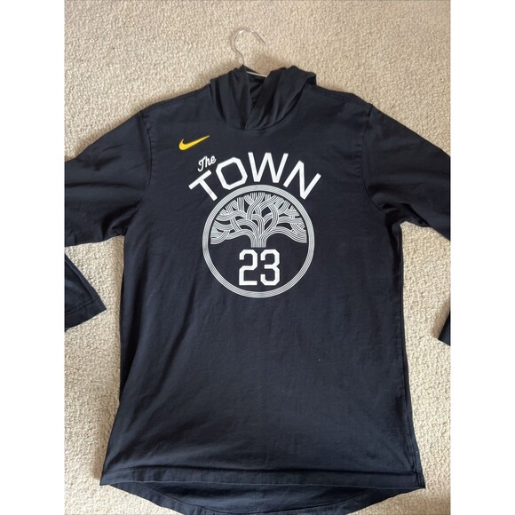 Nike Warriors Hooded Long Warm Up Shirt Draymond Green #23 The Town | Mens Large - Picture 12 of 12